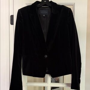 Banana Republic Black Velvet Blazer
